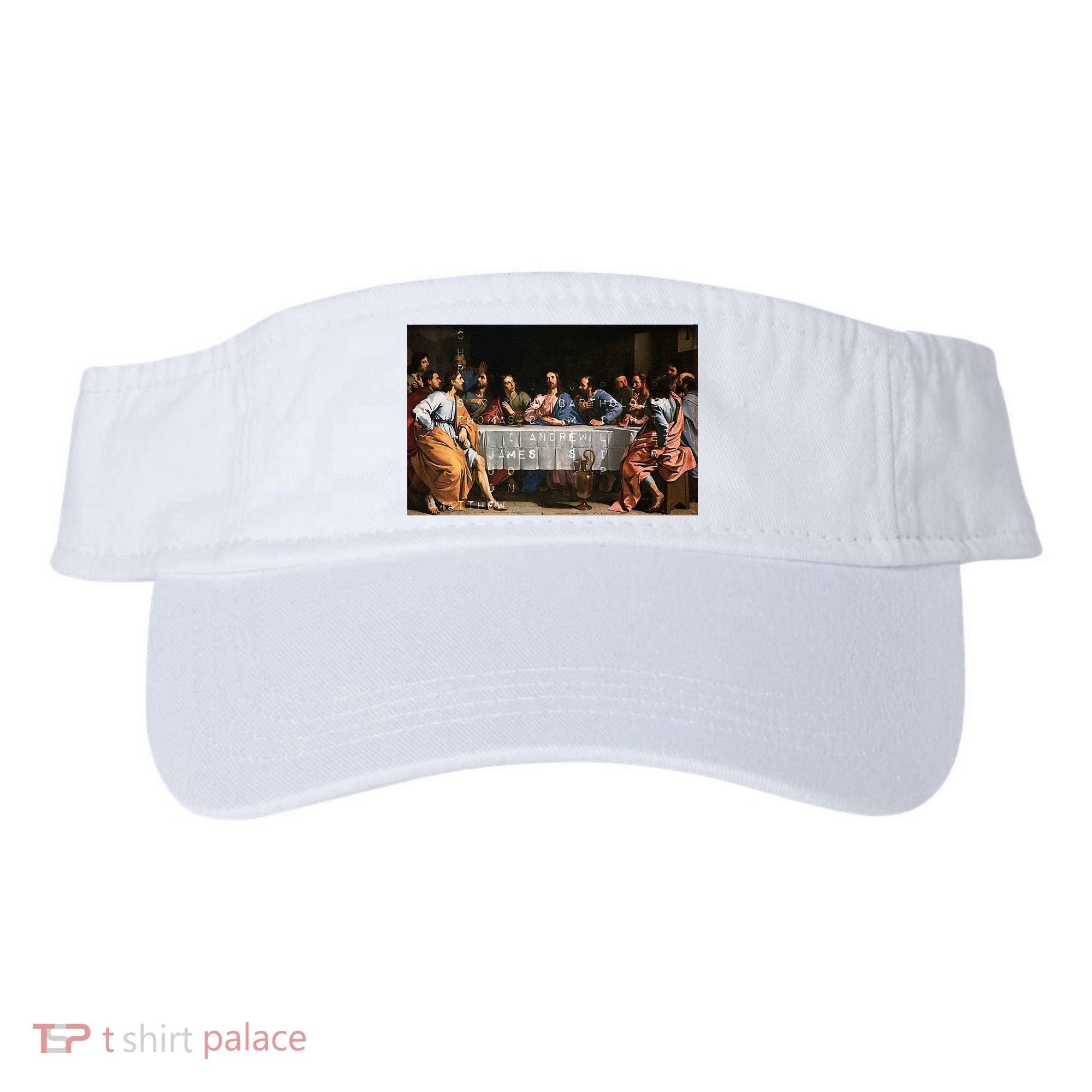 The Lord Jesus Christ With 12 Apostles On The Lords Supper Visor
