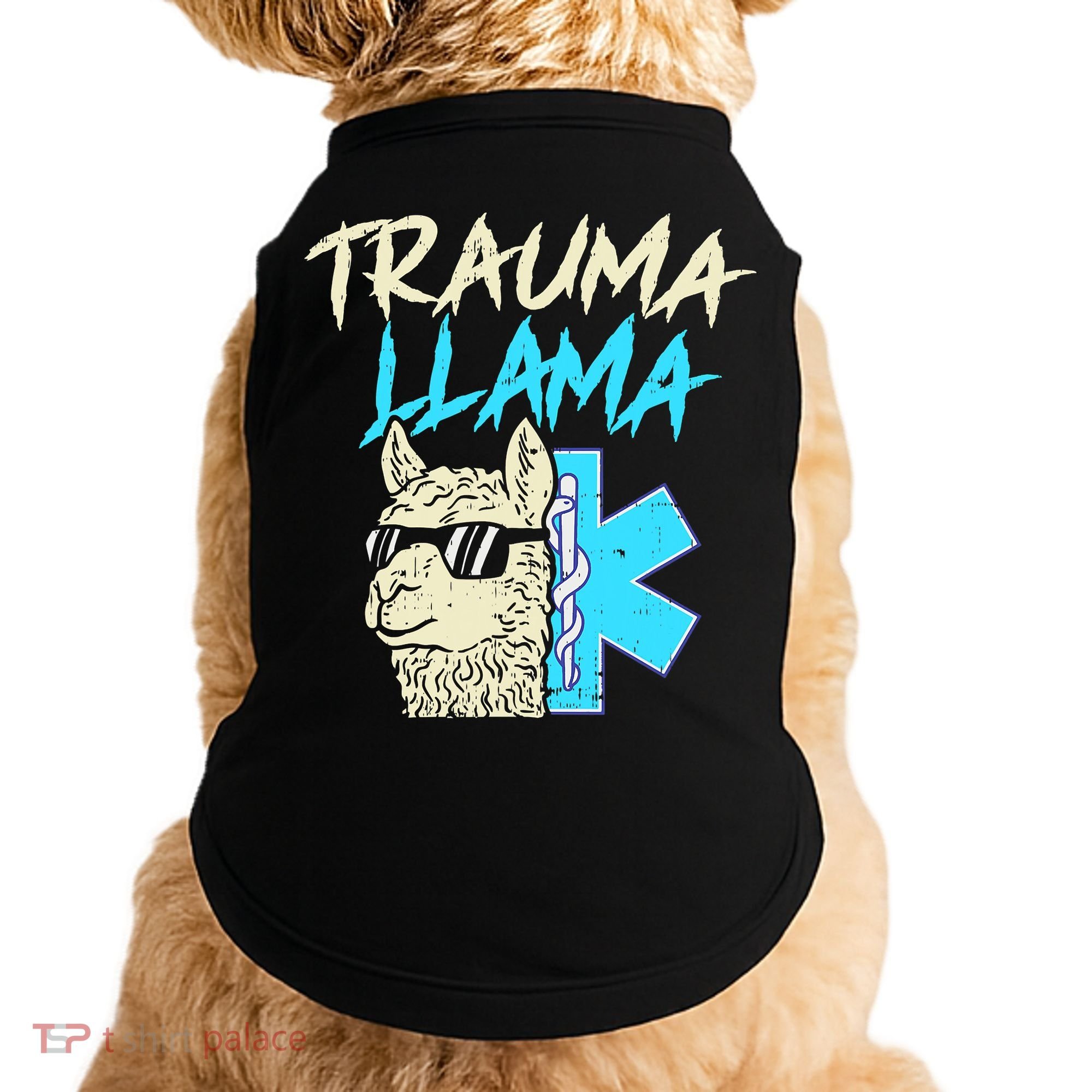 Trauma Llama K Funny Alpaca Llama Snake Doggie Tank