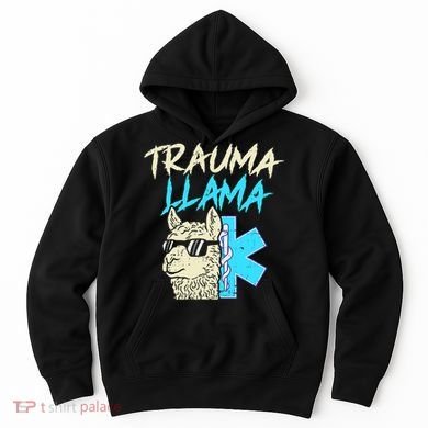 Trauma Llama K Funny Alpaca Llama Snake Hoodie