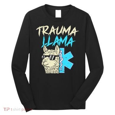 Trauma Llama K Funny Alpaca Llama Snake Long Sleeve Shirt