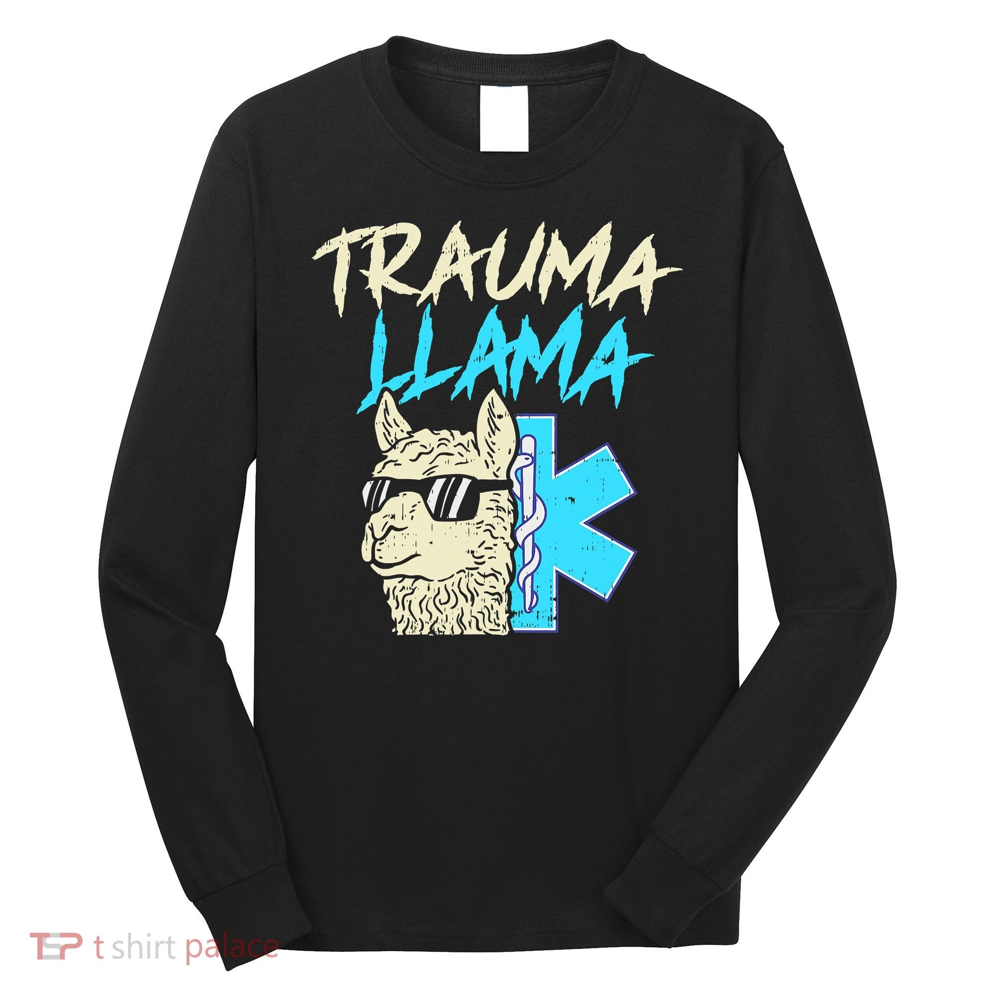 Trauma Llama K Funny Alpaca Llama Snake Long Sleeve Shirt