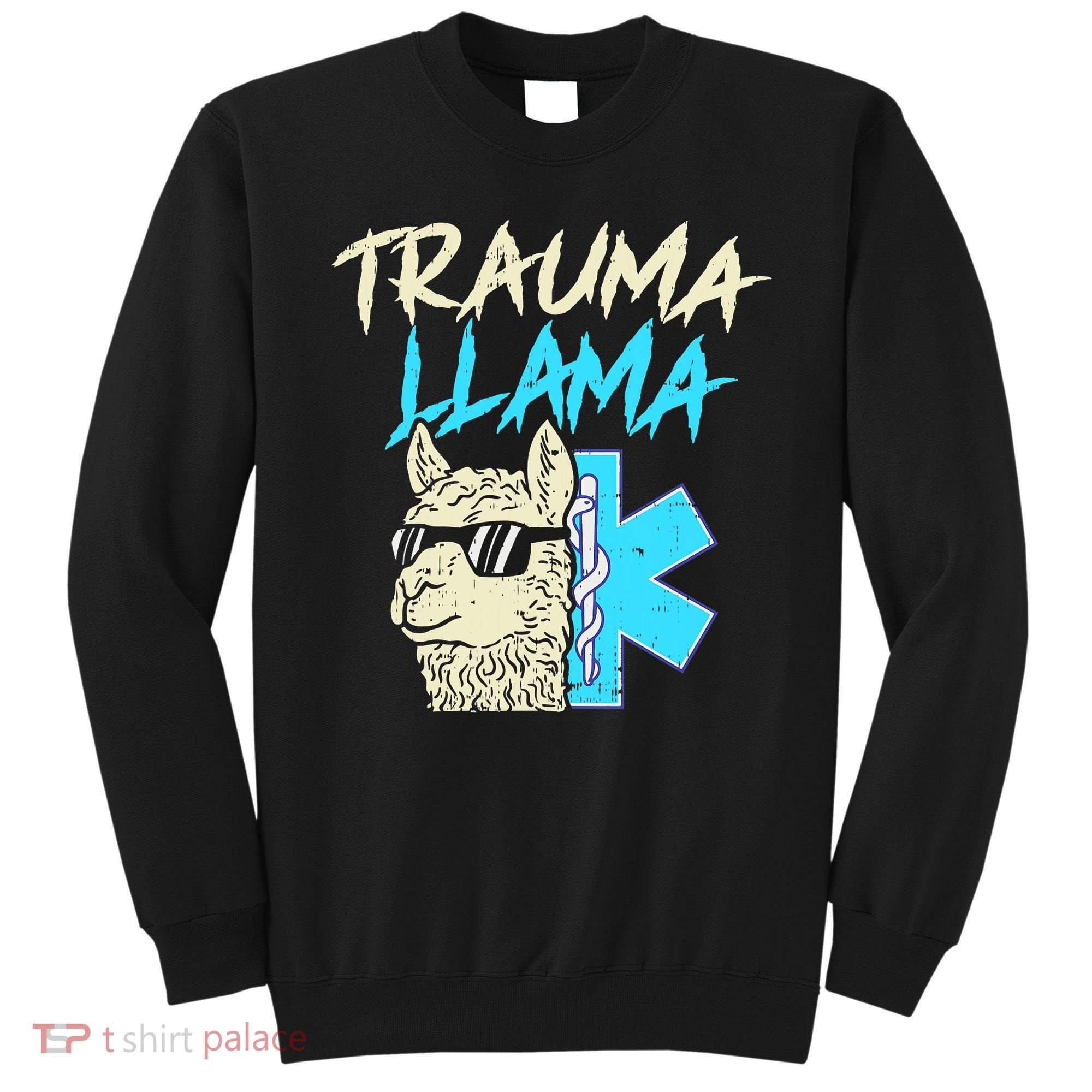 Trauma Llama K Funny Alpaca Llama Snake Sweatshirt