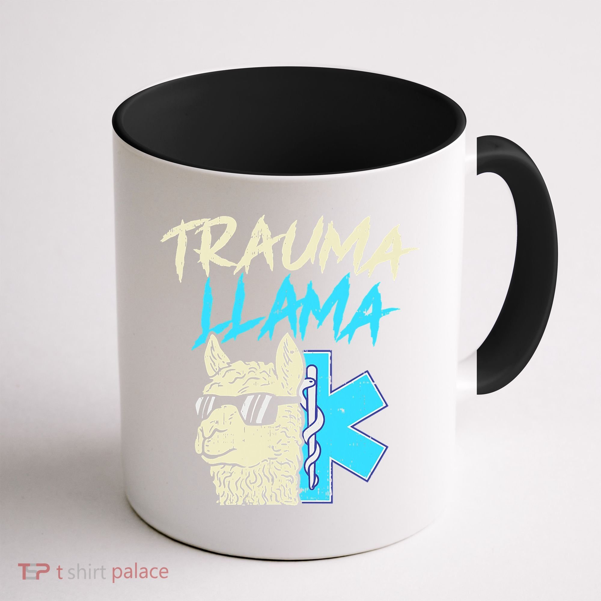 Trauma Llama K Funny Alpaca Llama Snake Coffee Mug