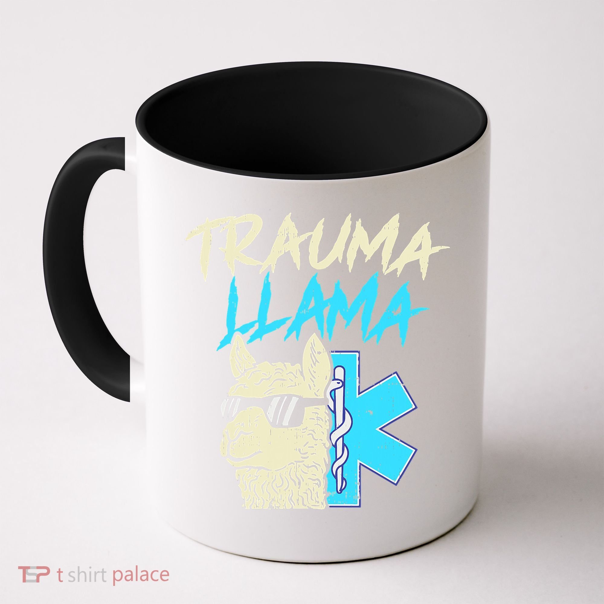 Trauma Llama K Funny Alpaca Llama Snake Coffee Mug