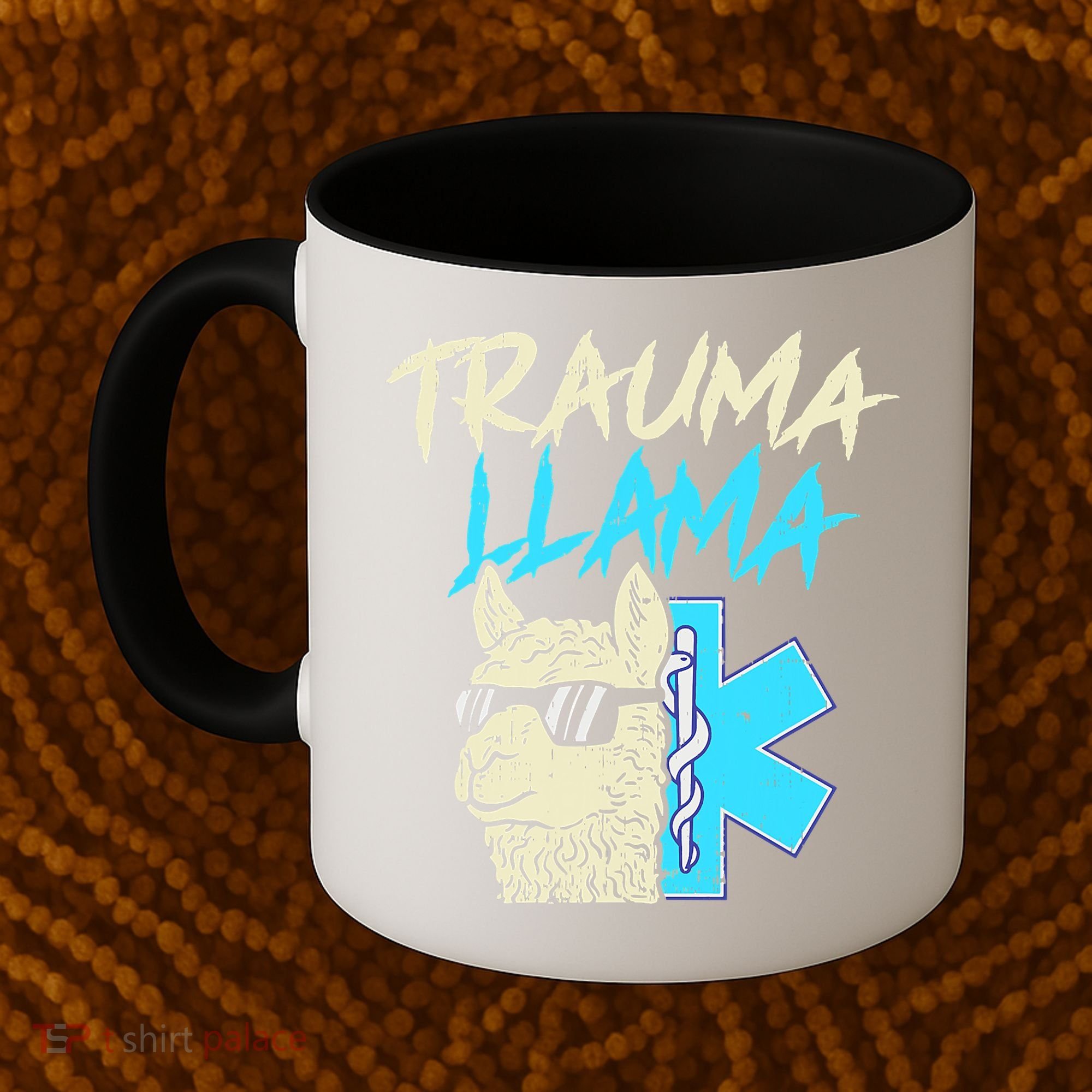 Trauma Llama K Funny Alpaca Llama Snake Coffee Mug