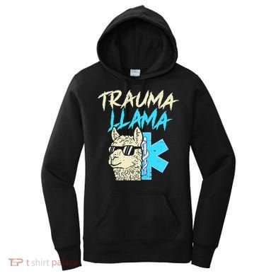Trauma Llama K Funny Alpaca Llama Snake Women's Hoodie