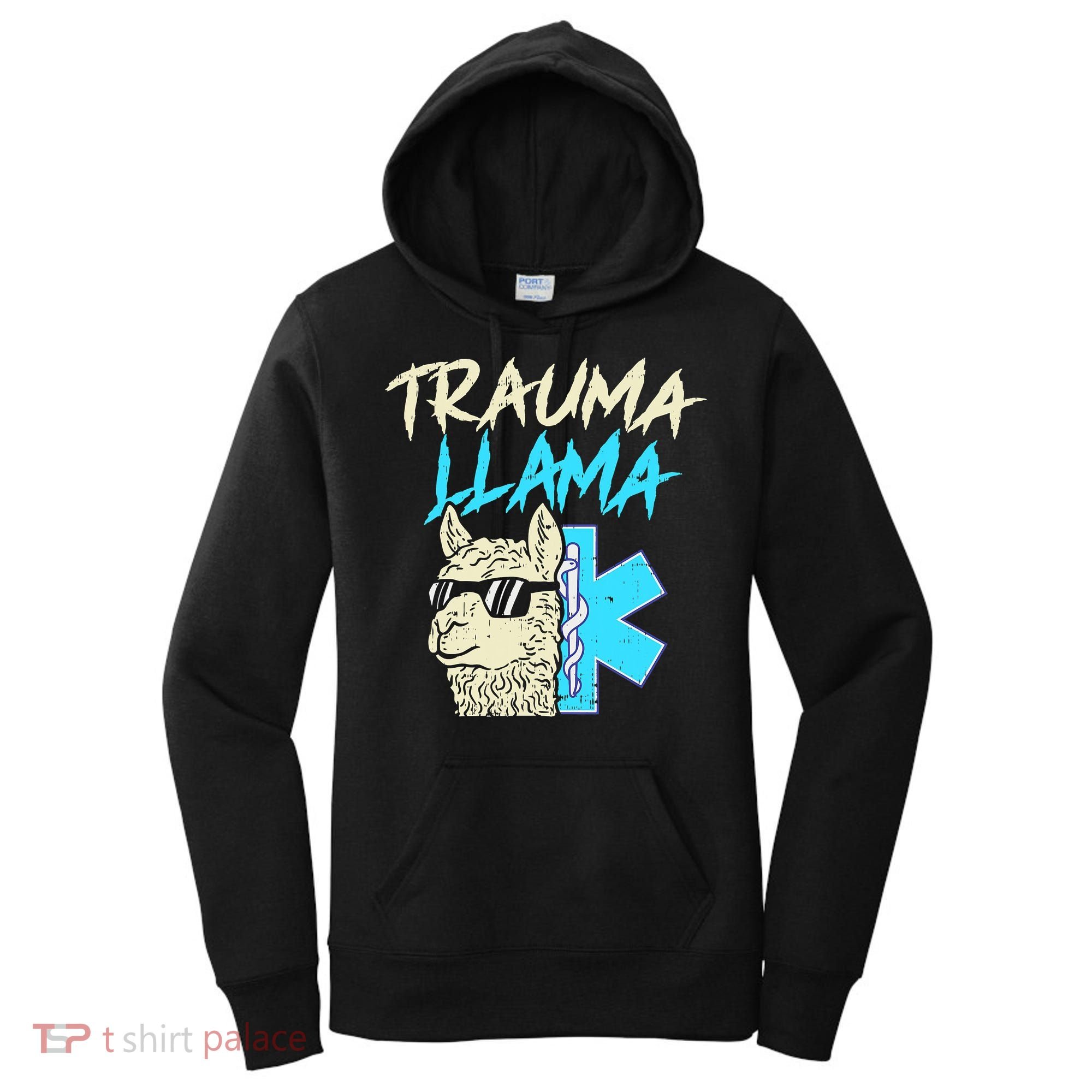 Trauma Llama K Funny Alpaca Llama Snake Women's Hoodie