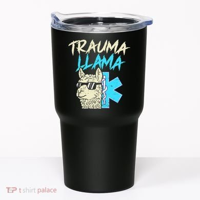 Trauma Llama K Funny Alpaca Llama Snake Tumbler
