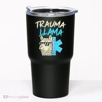 Trauma Llama K Funny Alpaca Llama Snake Tumbler thumb 0