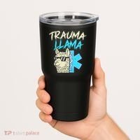 Trauma Llama K Funny Alpaca Llama Snake Tumbler thumb 2