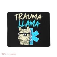 Trauma Llama K Funny Alpaca Llama Snake Mousepad thumb 0