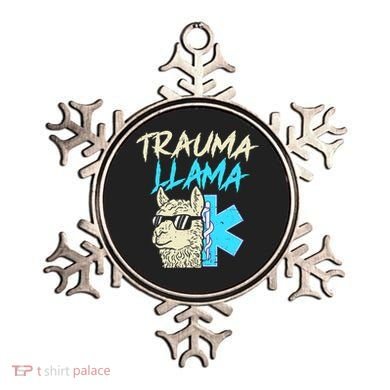 Trauma Llama K Funny Alpaca Llama Snake Ornament