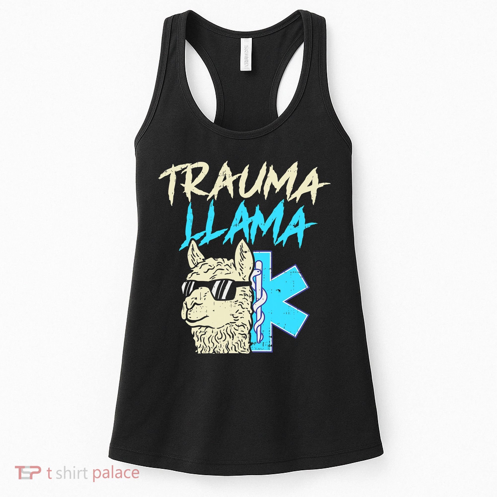 Trauma Llama K Funny Alpaca Llama Snake Women's Tank Top