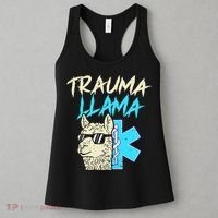Trauma Llama K Funny Alpaca Llama Snake Women's Tank Top thumb 3