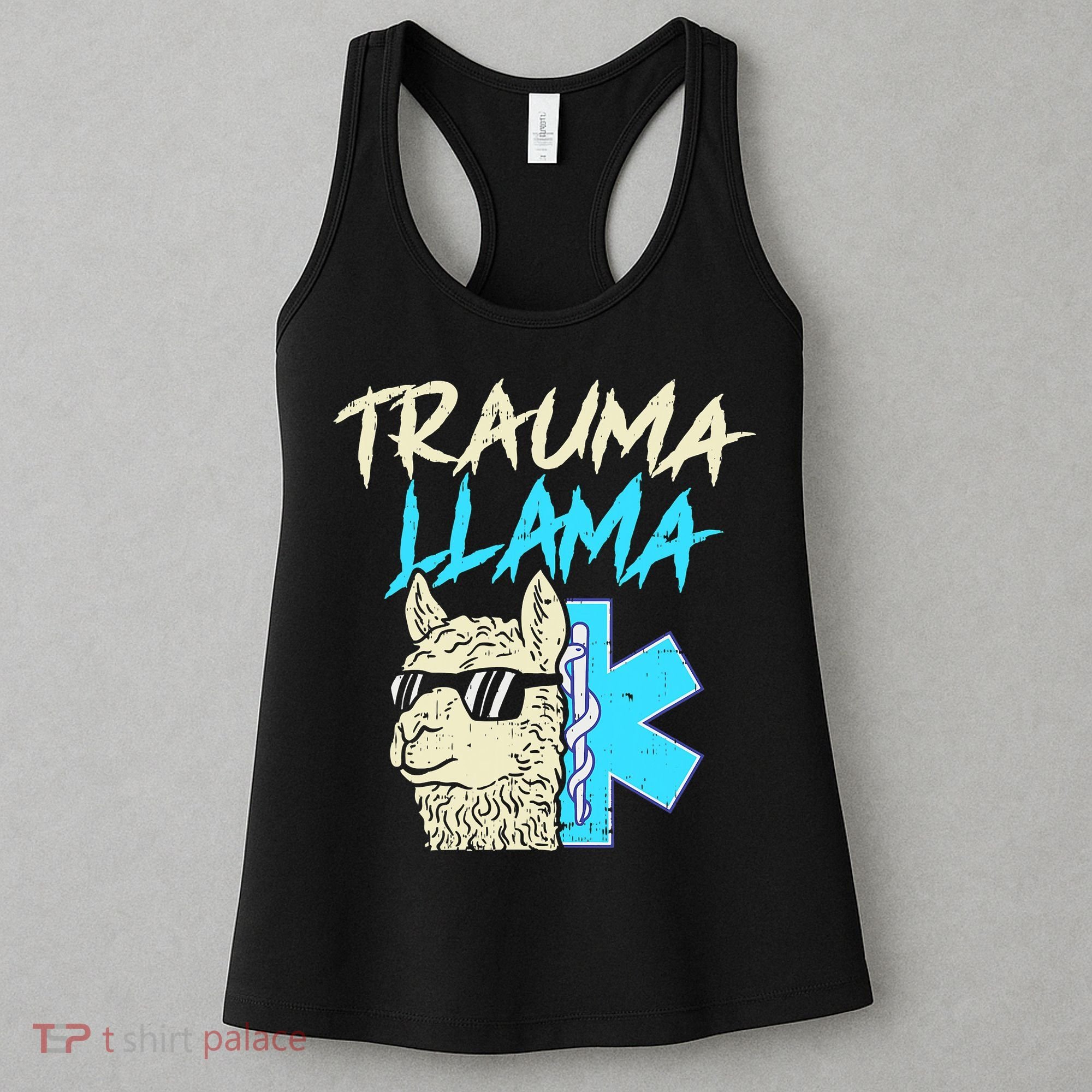 Trauma Llama K Funny Alpaca Llama Snake Women's Tank Top
