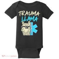 Trauma Llama K Funny Alpaca Llama Snake Baby Bodysuit thumb 0