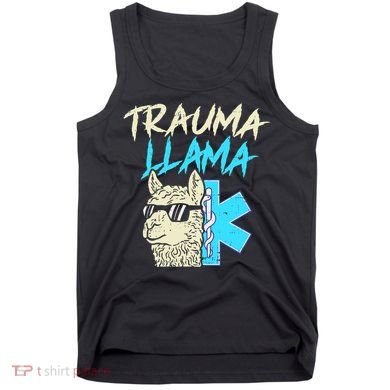 Trauma Llama K Funny Alpaca Llama Snake Tank Top