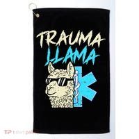 Trauma Llama K Funny Alpaca Llama Snake Golf Towel thumb 0