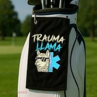 Trauma Llama K Funny Alpaca Llama Snake Golf Towel thumb 2