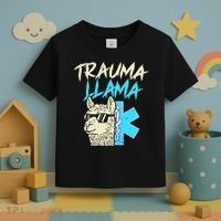 Trauma Llama K Funny Alpaca Llama Snake Toddler T-Shirt thumb 3