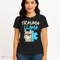 Trauma Llama K Funny Alpaca Llama Snake Women's T-Shirt thumb 4