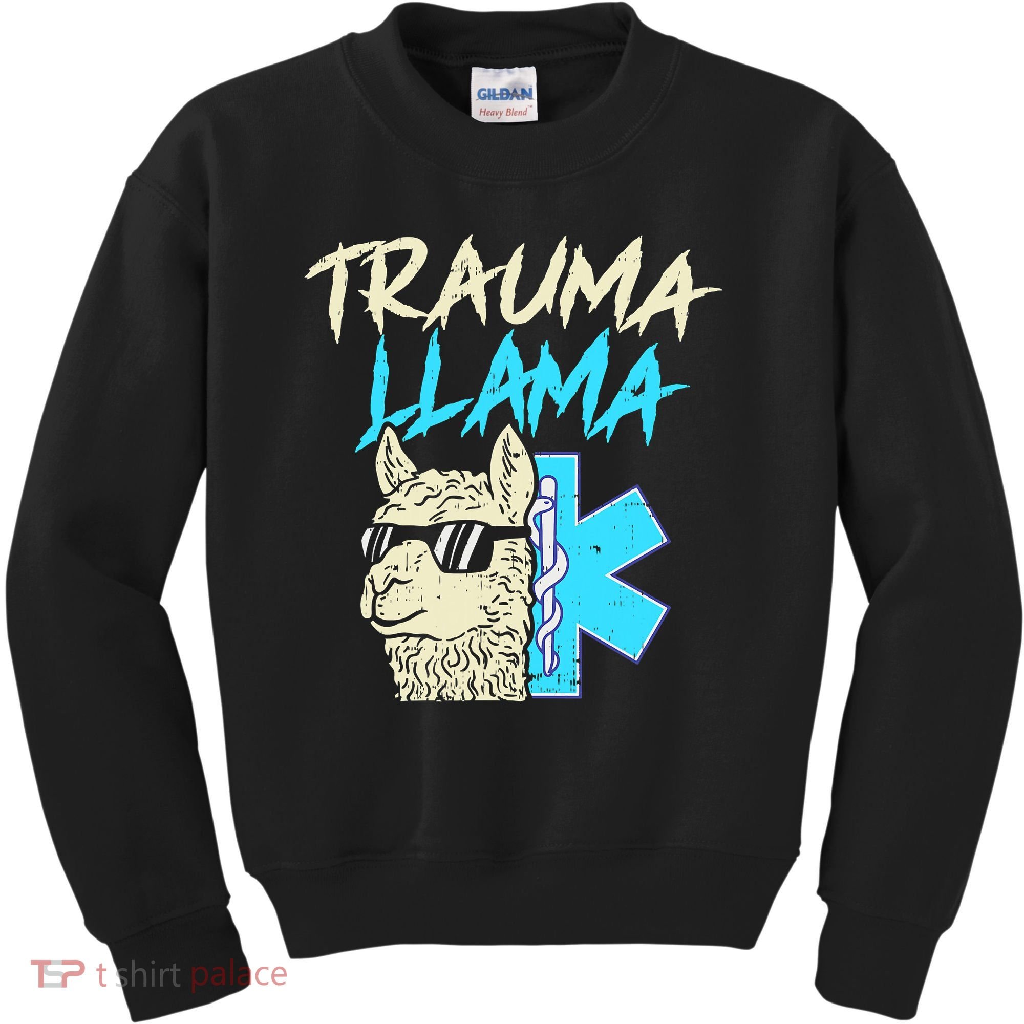 Trauma Llama K Funny Alpaca Llama Snake Kids Sweatshirt