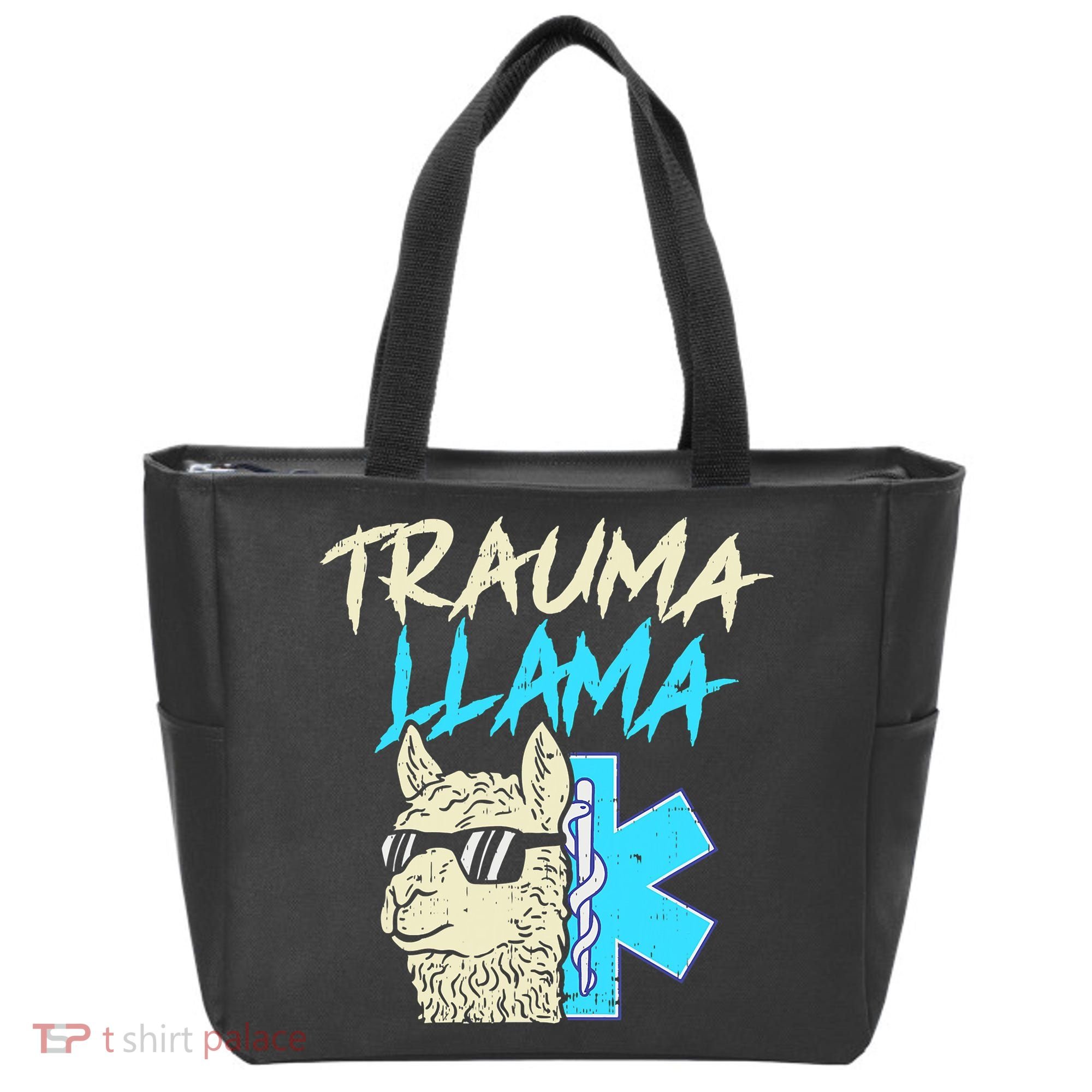 Trauma Llama K Funny Alpaca Llama Snake Tote Bag