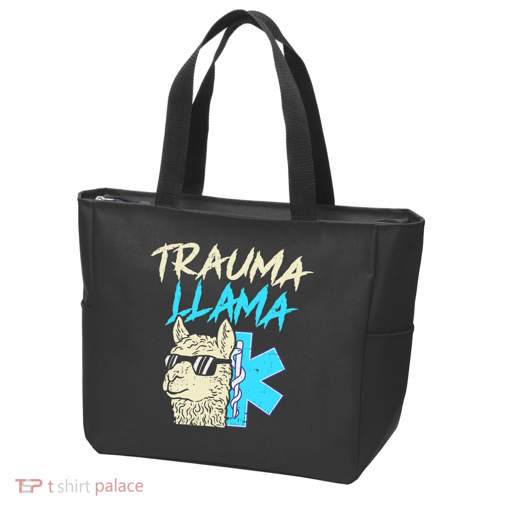 Trauma Llama K Funny Alpaca Llama Snake Tote Bag