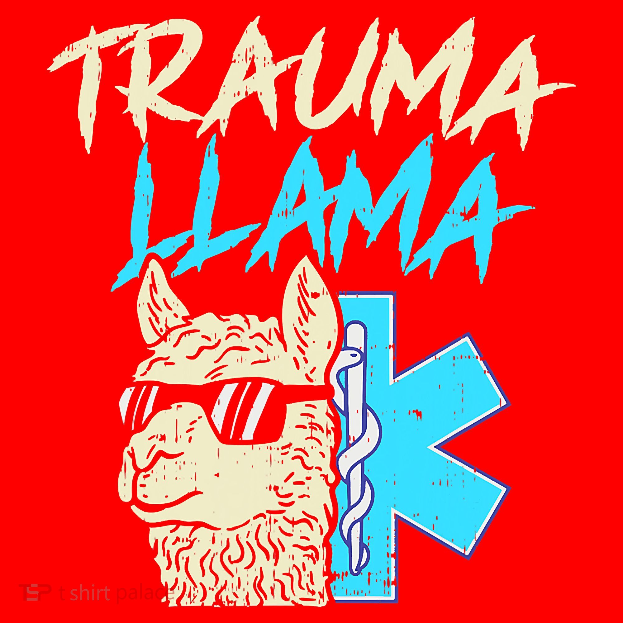 Trauma Llama K Funny Alpaca Llama Snake Santa Hat