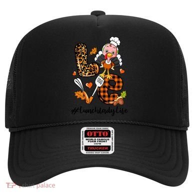 Thanksgiving Love Lunch Lady Turkey Fall Hat