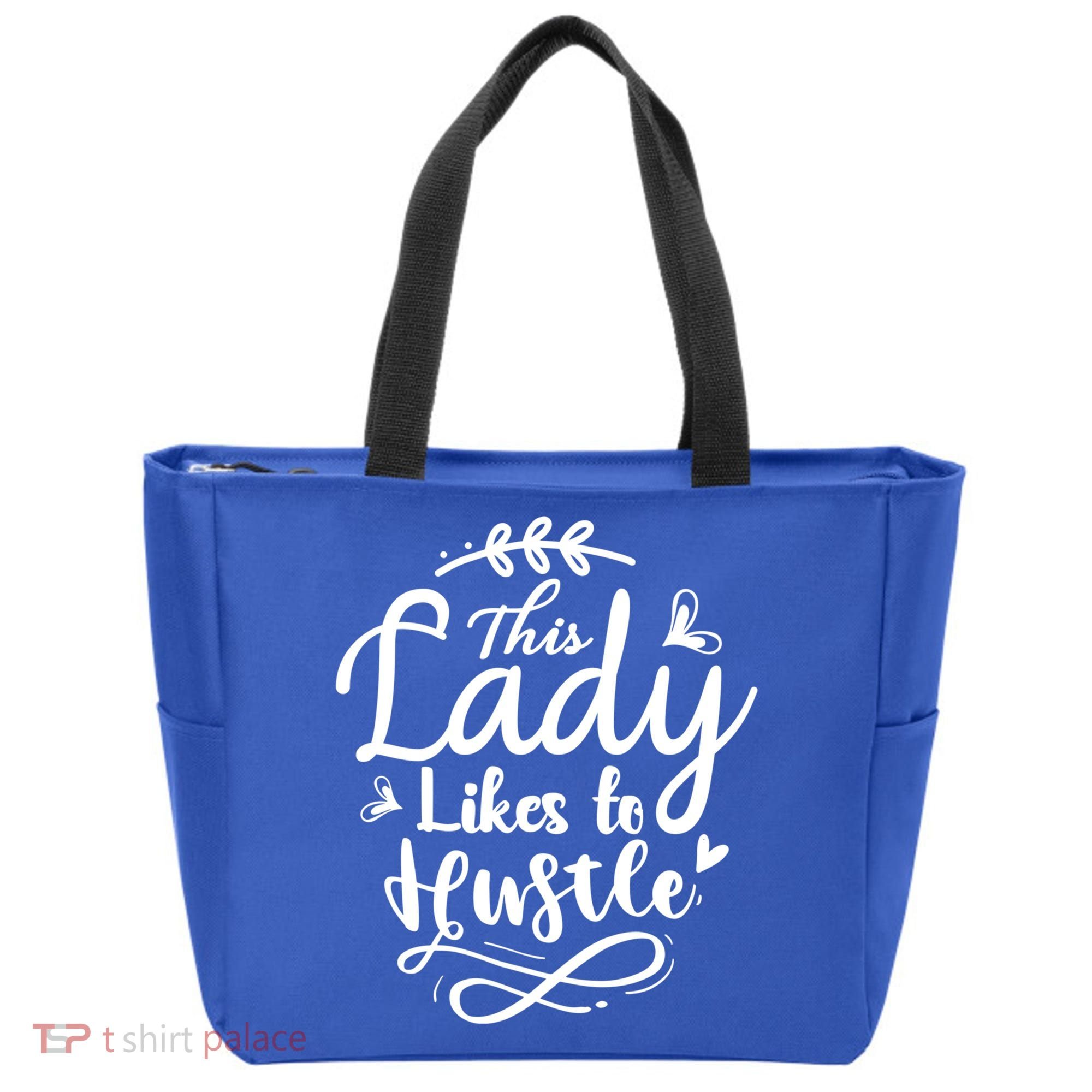 This Lady Likes To Hustle Wife Mom Boss Meaningful Gift Tote Bag