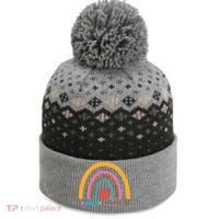 Teacher Life Love Inspire Motivate Rainbow The Baniff Cuffed Pom Beanie thumb 0