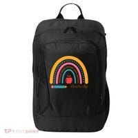 Teacher Life Love Inspire Motivate Rainbow City Backpack thumb 0