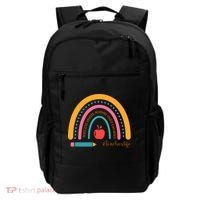 Teacher Life Love Inspire Motivate Rainbow Backpack thumb 0