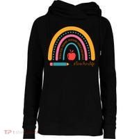 Teacher Life Love Inspire Motivate Rainbow Womens Funnel Neck Pullover Hood thumb 0