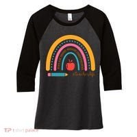 Teacher Life Love Inspire Motivate Rainbow Women's Tri-Blend 3/4-Sleeve Raglan Shirt thumb 0