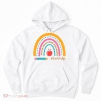Teacher Life Love Inspire Motivate Rainbow Hoodie thumb 0