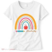 Teacher Life Love Inspire Motivate Rainbow Women's T-Shirt thumb 0