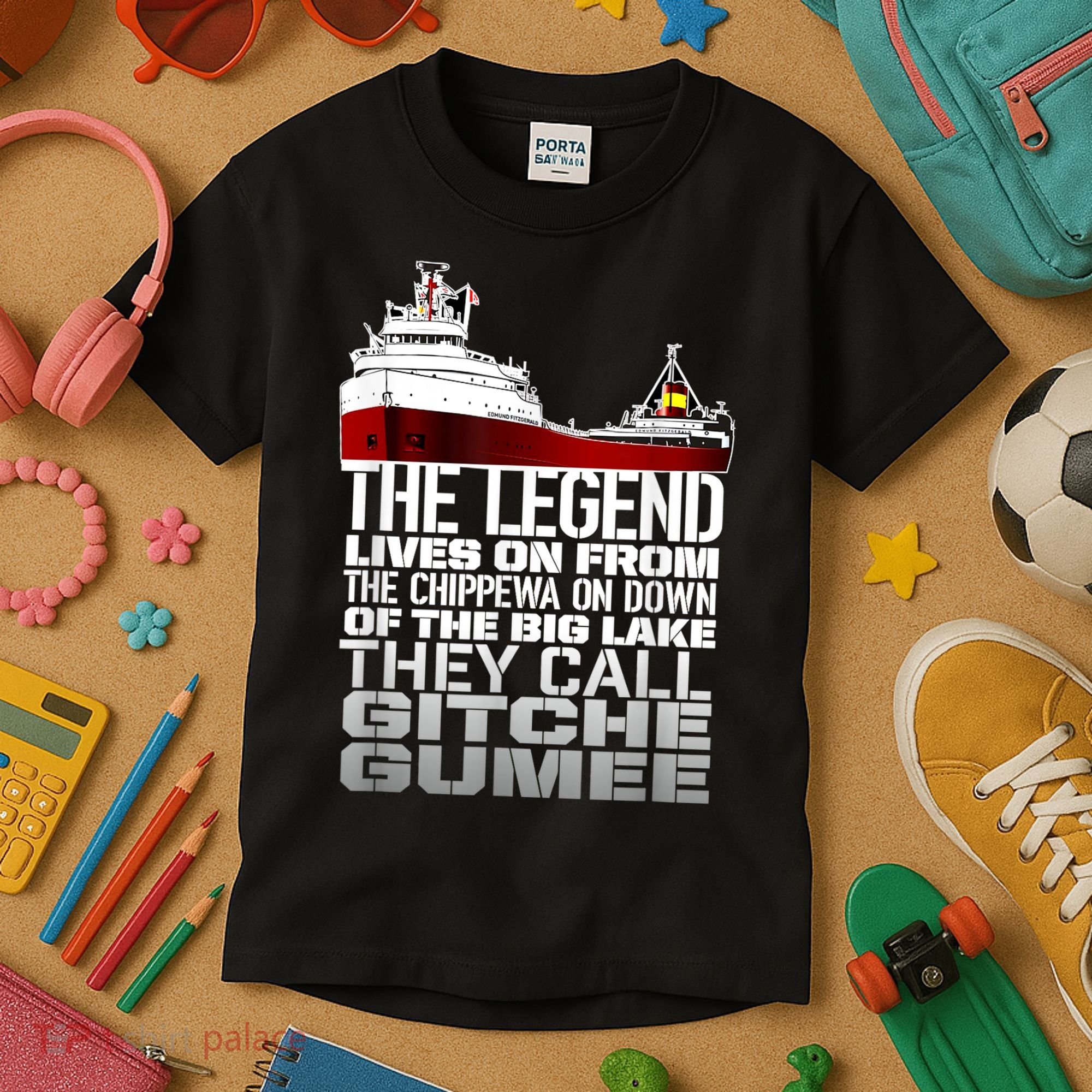 The Legend Lives On Edmund Fitzgerald Kids T-Shirt
