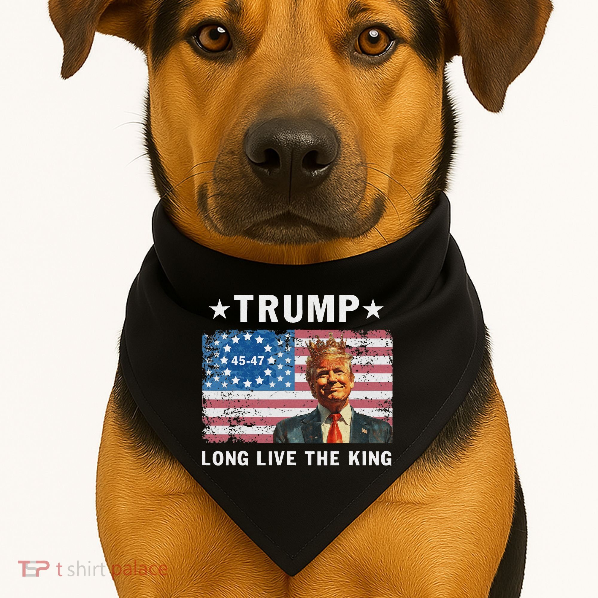 Trump Long Live The King USA-Made Doggie Bandana