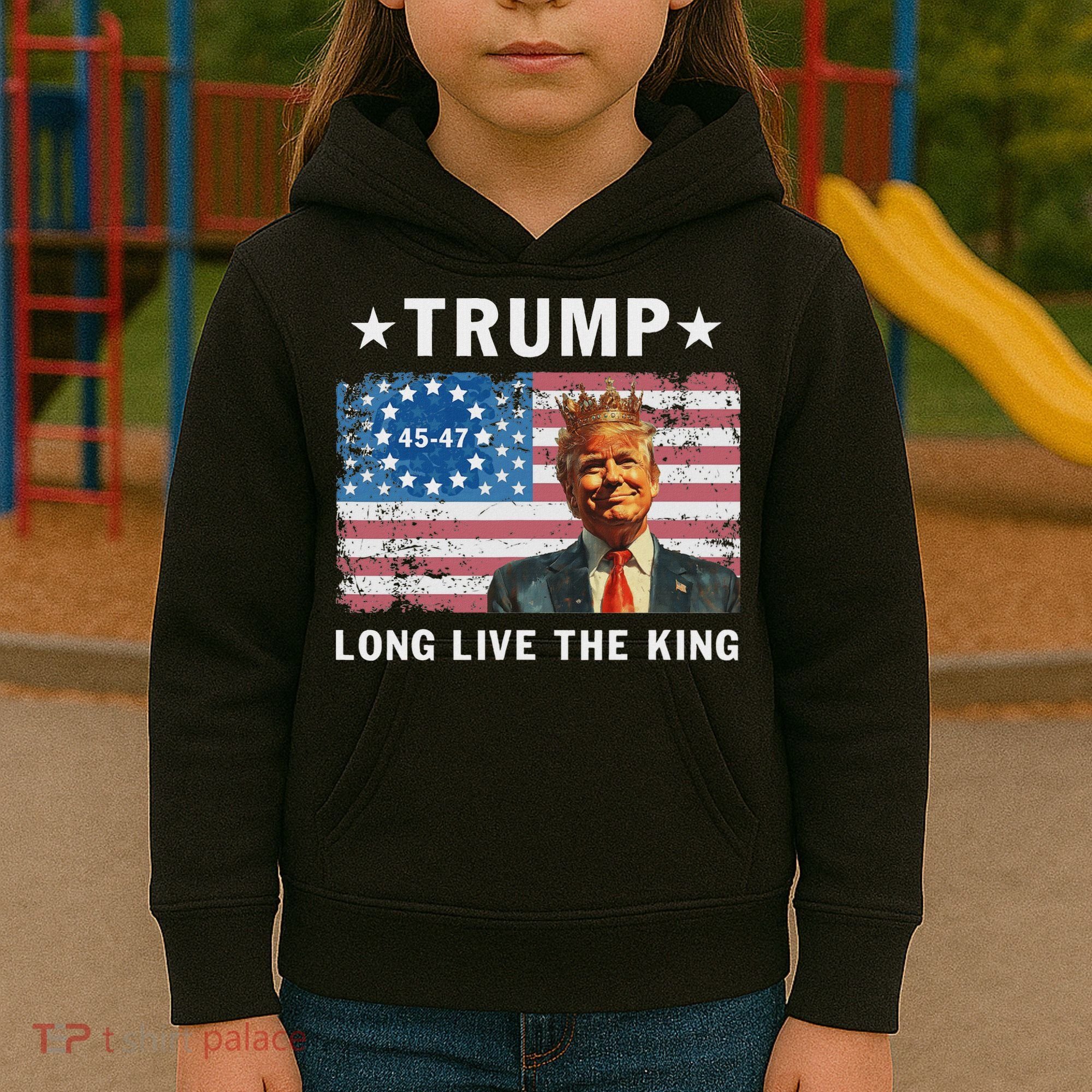 Trump Long Live The King Kids Hoodie