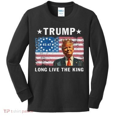 Trump Long Live The King Kids Long Sleeve Shirt