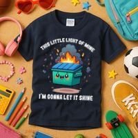 This Little Light Of Mine Lil Dumpster Fire Kids T-Shirt thumb 3