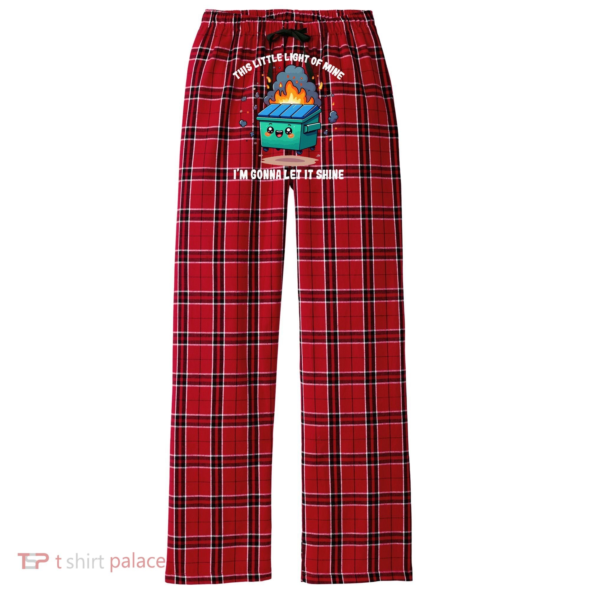 This Little Light Of Mine Lil Dumpster Fire Women's Flannel Plaid Pajama Pants