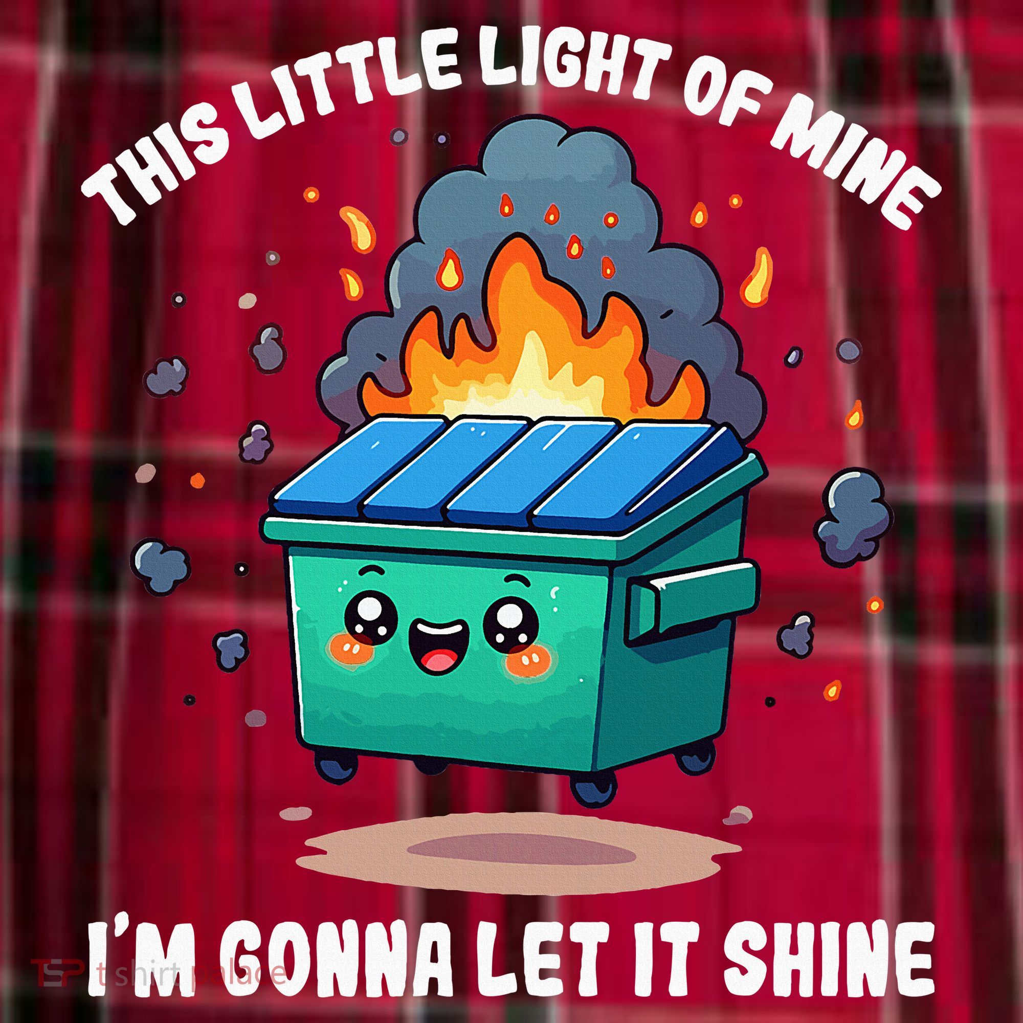 This Little Light Of Mine Lil Dumpster Fire Women's Flannel Plaid Pajama Pants
