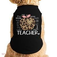 Teacher Life Leopard Apple Teacher's Day Back To School Doggie Tank thumb 0