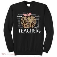 Teacher Life Leopard Apple Teacher's Day Back To School Sweatshirt thumb 0