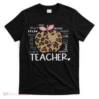 Teacher Life Leopard Apple Teacher's Day Back To School T-Shirt thumb 0