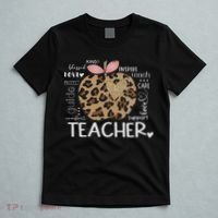 Teacher Life Leopard Apple Teacher's Day Back To School T-Shirt thumb 5