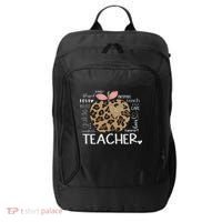 Teacher Life Leopard Apple Teacher's Day Back To School City Backpack thumb 0